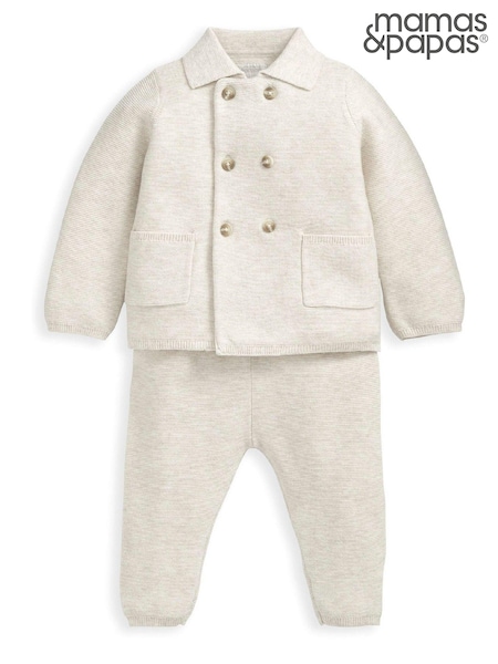 Mamas & Papas 2 Piece Oatmeal 100% Cotton Knit Set (B94245) | €45