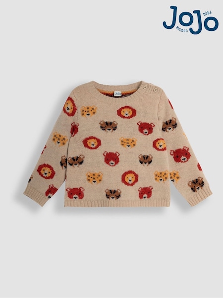 JoJo Maman Bébé Natural Safari Heads Jumper (B94525) | €37