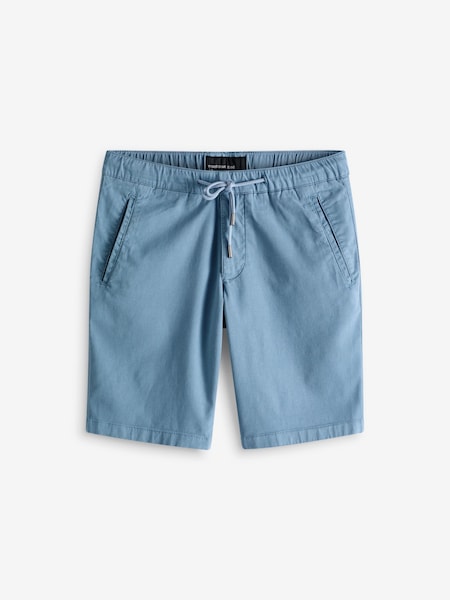 Remus Uomo Blue Slim Leg Tencel Stretch Chino Shorts (B94550) | €44.50