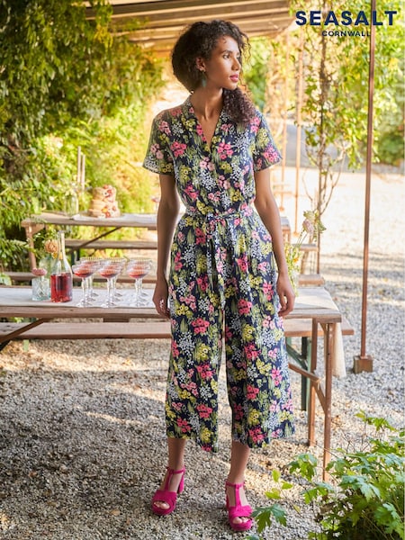 Seasalt Cornwall Blue Treen Cove Jumpsuit (B94671) | €53