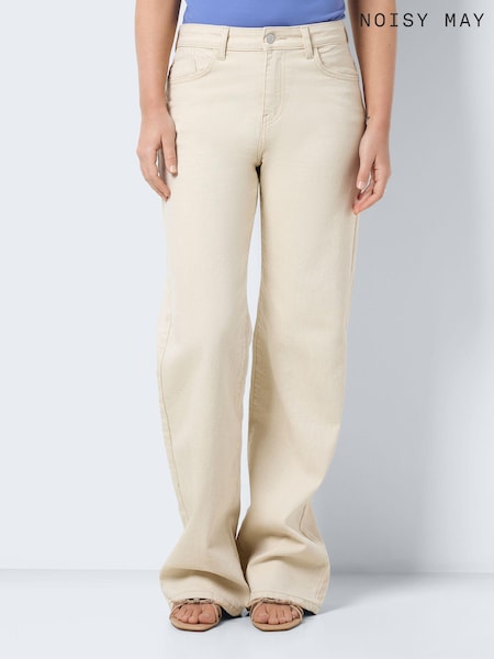 NOISY MAY Cream Wide Leg Jeans (B94701) | €30