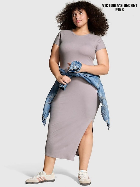 Victoria's Secret PINK Dusty purple Short Sleeve Midi Dress (B94706) | €20.50