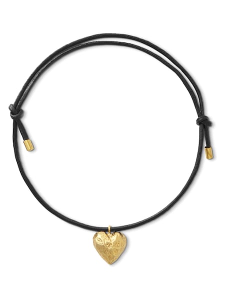 Orelia London 18k Gold Plating Molten Heart & Leather Adjustable Bracelet (B94805) | €14
