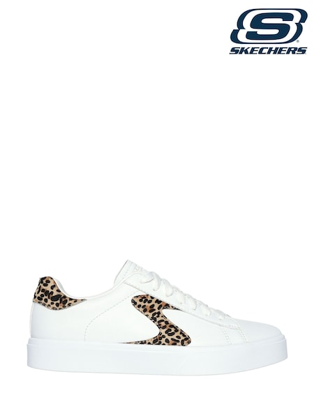 Skechers White Chrome Womens Eden LX  Trainers (B94886) | €98