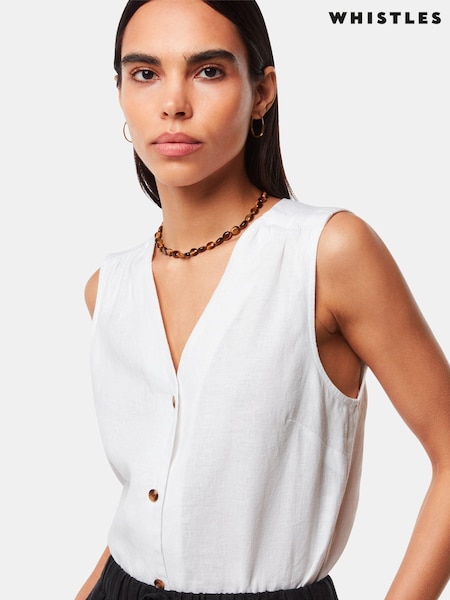 Whistles 100% Linen Laura Tank (B95002) | 106 €