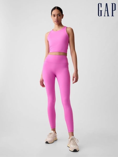 Gap Pink High Waisted Power Stretch Full Length Pocket Leggings (B95144) | €29
