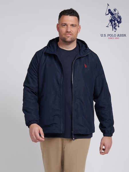 U.S. Polo Assn. Blue Mens Big & Tall Hooded Windbreaker (B95147) | €133