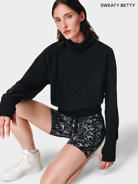 Negru - Pulover din fleece Sweaty Betty Melody Luxe (B95225) | 411 LEI