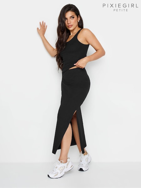 PixieGirl Petite Black Maxi Skirt With Split (B95293) | € 34