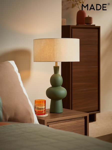 MADE.COM Green Freyja Ceramic Table Lamp (B95307) | €108