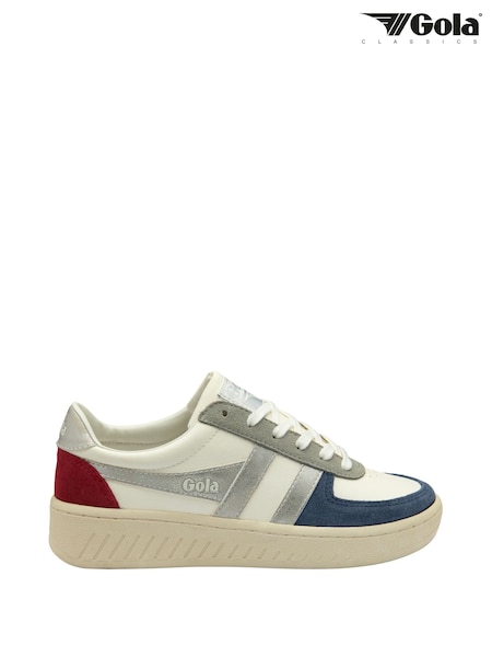 Gola off white Ladies Grandslam Quadrant Lace Up Trainers (B95516) | AED247