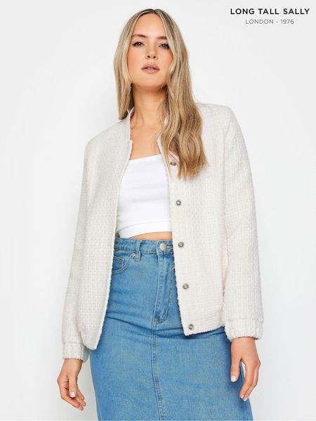 Long Tall Sally Tall Boucle Bomber Jacket (B95527) | 196 LEI