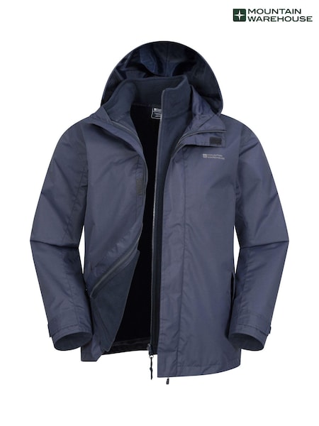 Mountain Warehouse Blue Mens Fell 3-In-1 Water Resistant Jacket (B95556) | ₪322