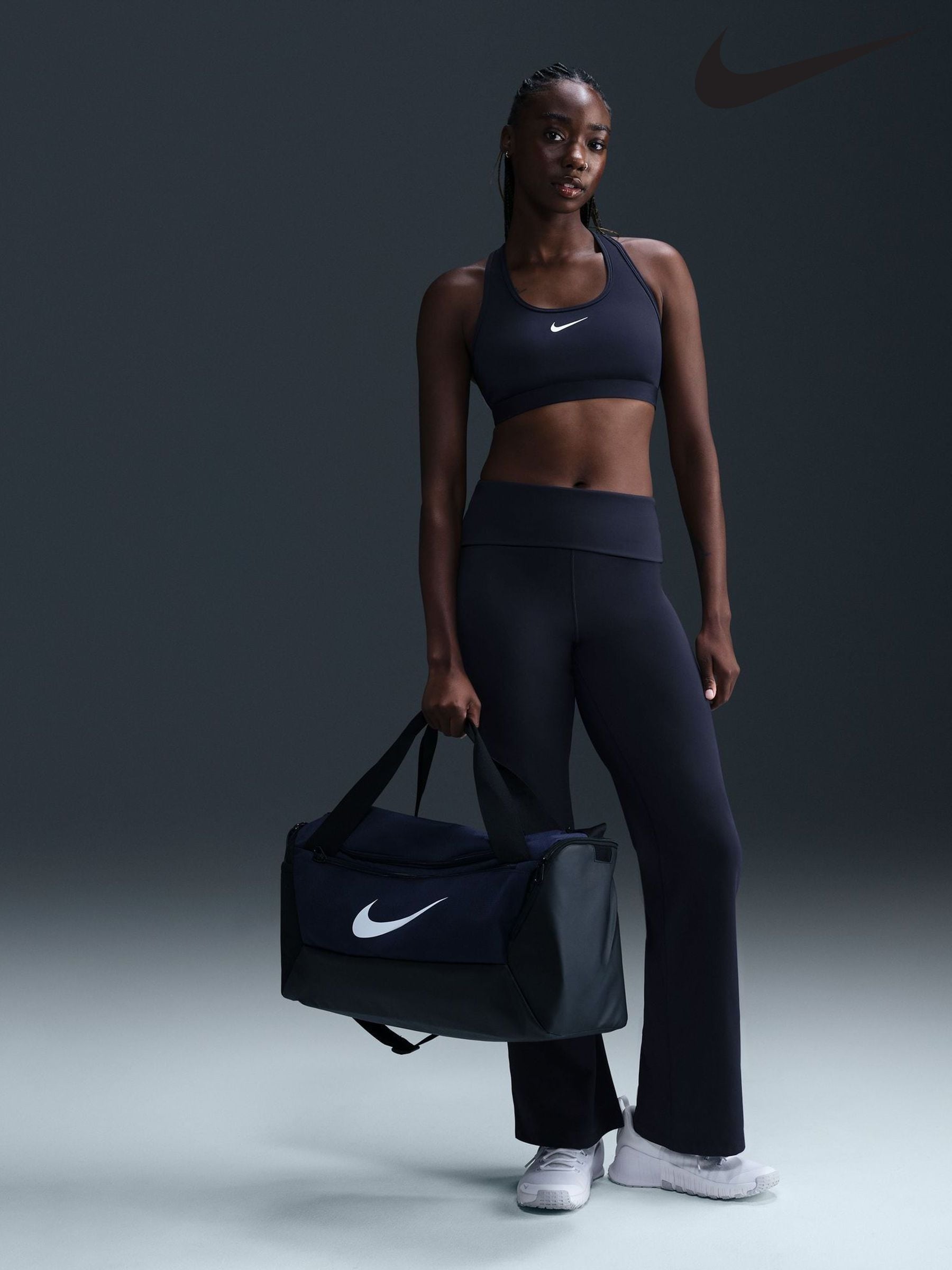 Nike leggings with nike across legs top