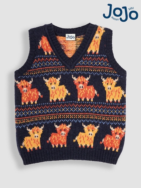 Marineblau/Hochlandrind - JoJo Maman Bébé Knit Tank Top (B95711) | 40 €