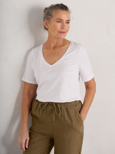 Seasalt Cornwall White Burdock T-Shirt (B95827) | 129 QAR