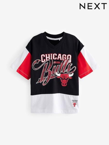 Black/Red NBA Licensed 100% Cotton T-Shirt (3-16yrs) (B95874) | AED45 - AED53