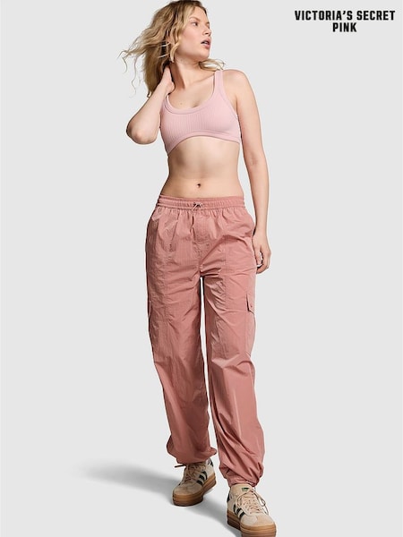 Victoria's Secret PINK Almond Beige Brown Parachute Cargo Trousers (B95893) | €27