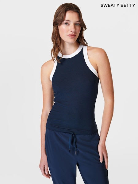 Sweaty Betty Navy Blue Harper Racer Tank Top (B95922) | 139 QAR