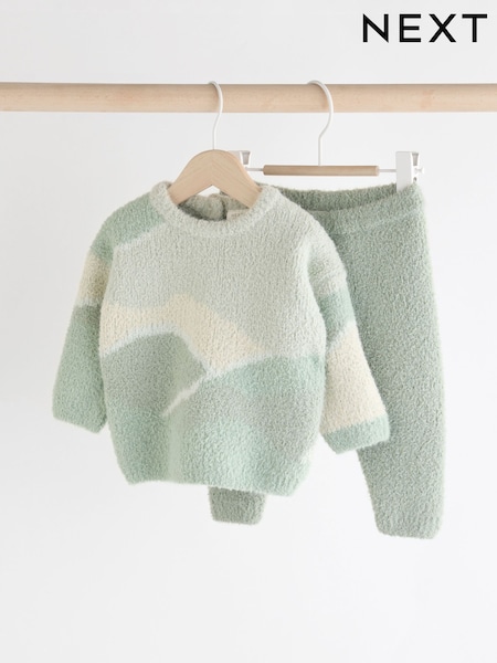 Salbeigrün - Baby Knitted Jumper and Leggings Set (0mths-2yrs) (B96082) | 8 € - 9 €