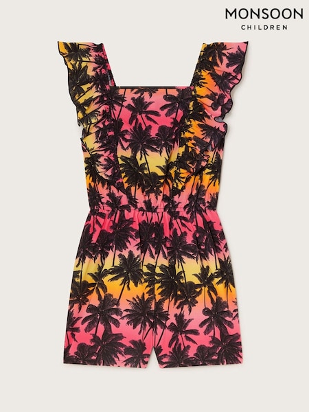 Monsoon Pink Ombre Palm Print Playsuit (B96189) | €17.50 - €18.50