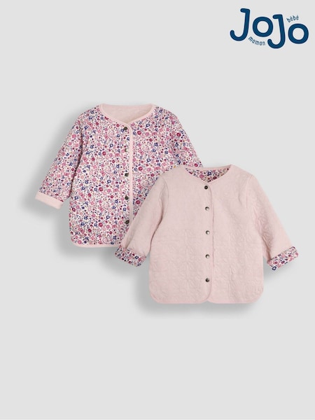 Jojo Maman Bébé Butterfly Quilted Reversible Jacket (B96202) | ‏141‏₪