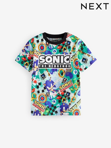 Green/Blue Licensed Sonic T-Shirt (3-16yrs) (B96250) | €21 - €25