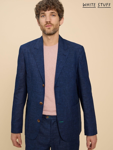 White Stuff Blue Linen Blend Blazer (B96304) | €82