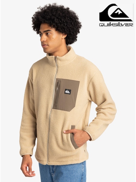 Quiksilver Clean Coast Borg Full Zip Fleece Jacket (B96338) | 286 LEI