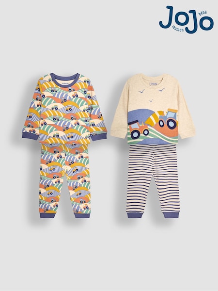 JoJo Maman Bébé Tractor Jersey Pyjamas 2 Pack (B96363) | 47 €