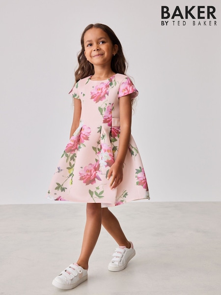 Baker by Ted Baker Navy Floral Airtex Scuba Dress (B96429) | 32 € - 37 €