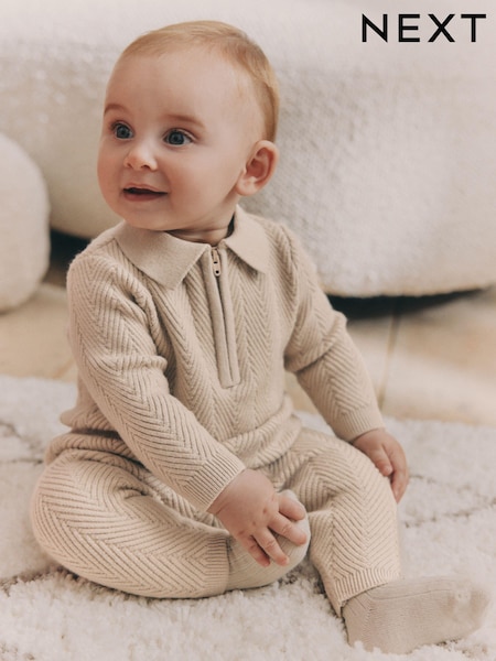 Neutral Baby Knitted Jumper and Leggings Set (0mths-2yrs) (B96467) | AED63 - AED71