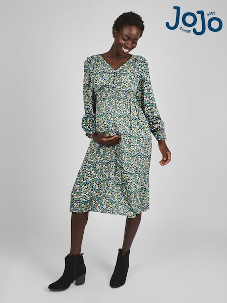 JoJo Maman Bébé V-Neck Maternity Midi Dress (B96507) | 79 €