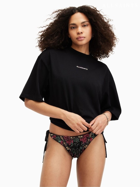 AllSaints Black Embroidered Jamilia Bikini Bottoms (B96597) | €43.50