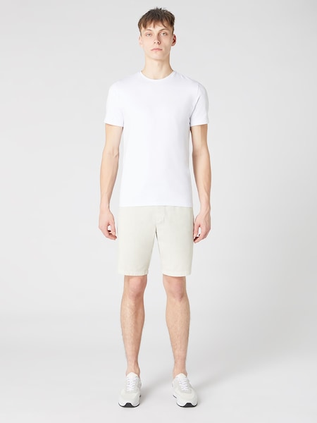 Remus Uomo Cream Slim Leg Tencel Stretch Chino Shorts (B96720) | €35