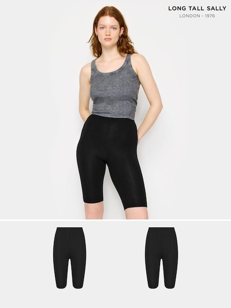 Long Tall Sally Stretch Cycling Shorts 2 Pack (B96728) | ‏116‏₪
