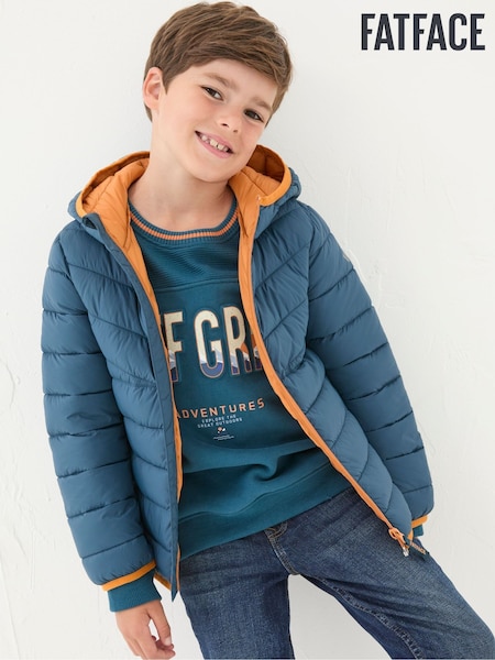 FatFace Harry Blue Hooded Padded Jacket (B96942) | €26