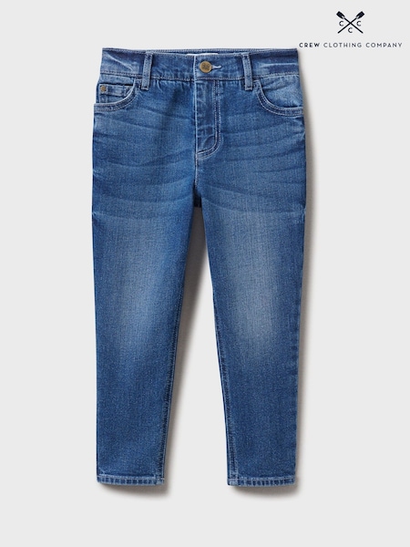Crew Clothing Blue Plain Cotton Extra Slim Jeans (B97033) | R$ 235 - R$ 275