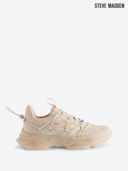 Steve Madden Magneto-R-E Nude Trainers (B97139) | 626 LEI