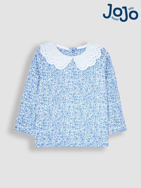 JoJo Maman Bébé Floral Broderie Collar Top (B97282) | 24 €