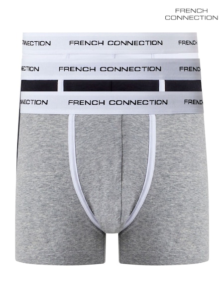 French Connection Grey Boxers 3 Pack (B97322) | €45