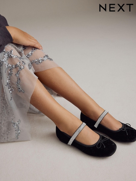 Schwarz - Glitter Strap Mary Jane Occasion Shoes (B97486) | 21 € - 28 €