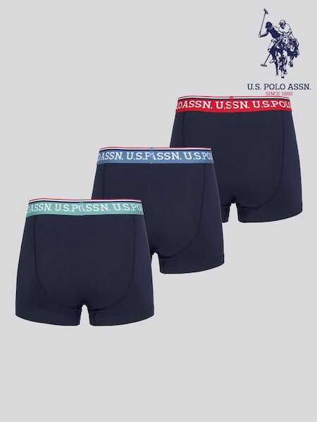 U.S. Polo Assn. Blue Mens Big & Tall Mixed Boxer Shorts 3 Pack (B97513) | €57