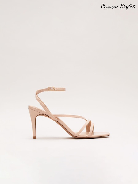 Phase Eight Pink Patent Barely There Strappy Sandals (B97608) | 490 QAR