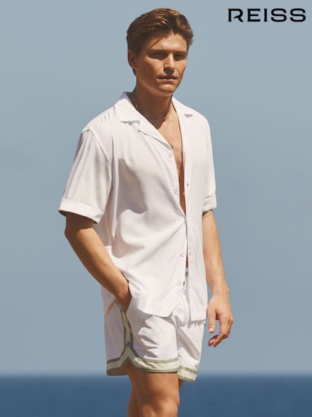 Reiss Baller Ché Elasticated Waist Swim Shorts (B97682) | €228