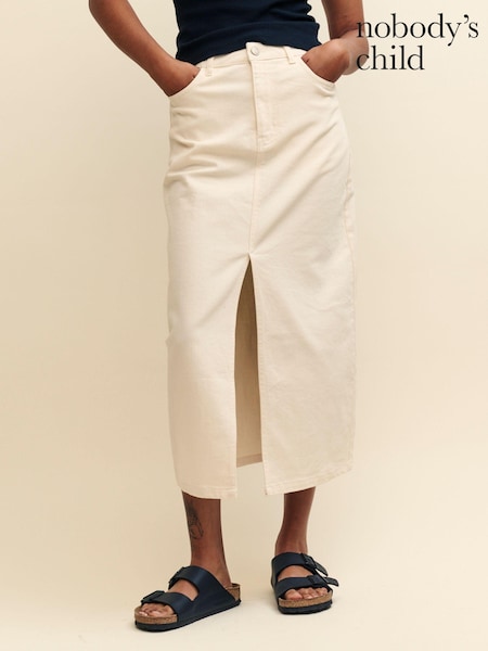 Nobody's Child Brown Midi Denim Column Skirt (B97702) | €37