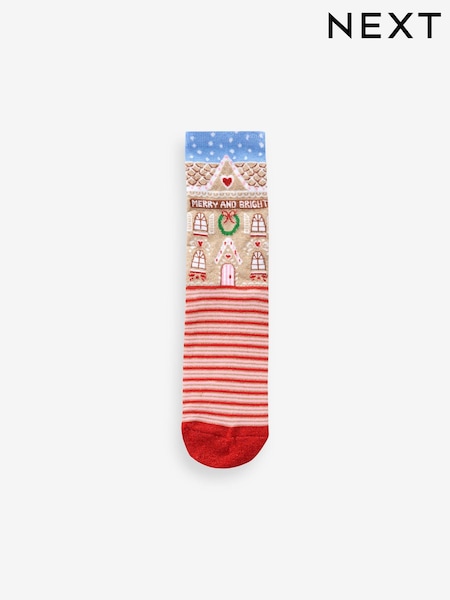 Gingerbread House Christmas Ankle Socks In Box 1 Pack (B98208) | € 4