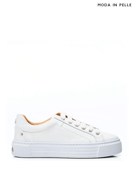 Moda in Pelle Arabeller Lace-Up Trainers With Eyelets (B98211) | $85