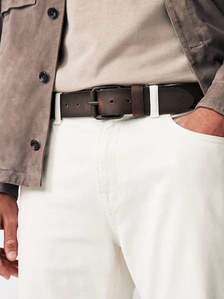 Коричневый - Casual Leather Belt (B98357) | €25