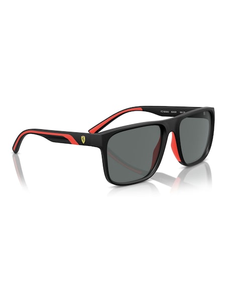 Ferrari Scuderia Fz6002U Square Polarised Black Sunglasses (B98403) | AZN 336